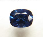 Picture of a cushion blue Sapphire.