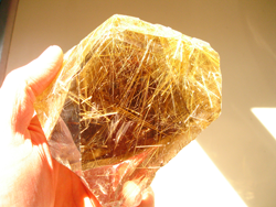 Another view of the Rutillated Quartz crystal.