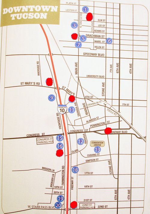 map of Tucson