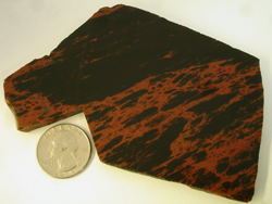 A slab of Mahogany Obsidian.